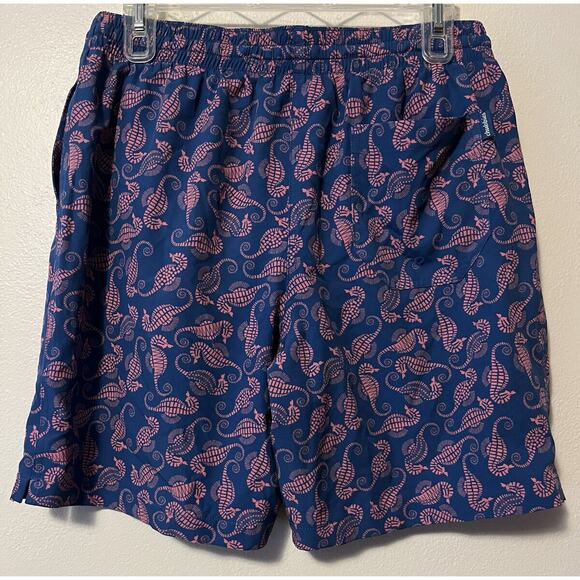Chubbies Mens Board Shorts Large Swim Trunks Seahorse Blue Pink Drawstring EUC - Picture 7 of 12